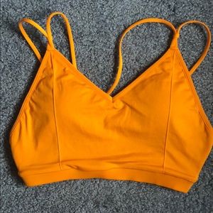 Orange Fabletics Padded Sports Bra